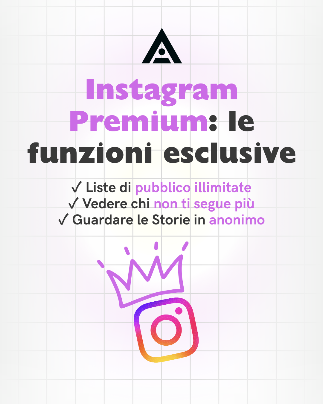 Instagram Premium funzioni esclusive 2026 - Liste pubblico illimitate, vedere chi non ti segue più, guardare Storie in anonimo senza essere visti